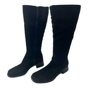 La Canadienne Passion Black Suede Knee High Riding Boots Size 8.5